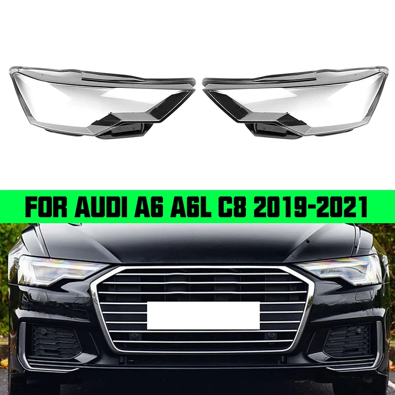 Image of Auto Scheinwerfer Objektiv Für Audi A6 A6L C8 2019 2020 2021 Auto Scheinwerfer Transparente Abdeckung Lampenschirm Lampe Schatten Lampe Shell