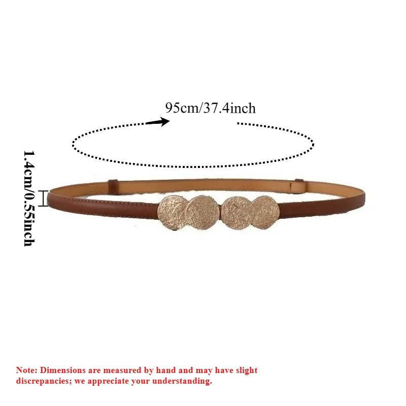 Fashionable High-End Thin Decorative Belt for Dresses  Korean-Style Trendy Waist-Cinching Versatile Outerwear Belt for Women