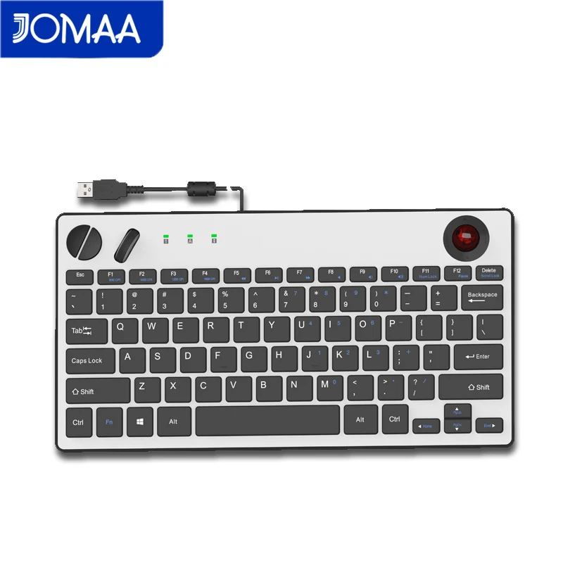 

Ergonomic USB Wired Trackball Keyboard-(Backlit/No Backlit),78 Keys Plug and Play Wired Compact Keyboard for Window7/8/10/11/XP
