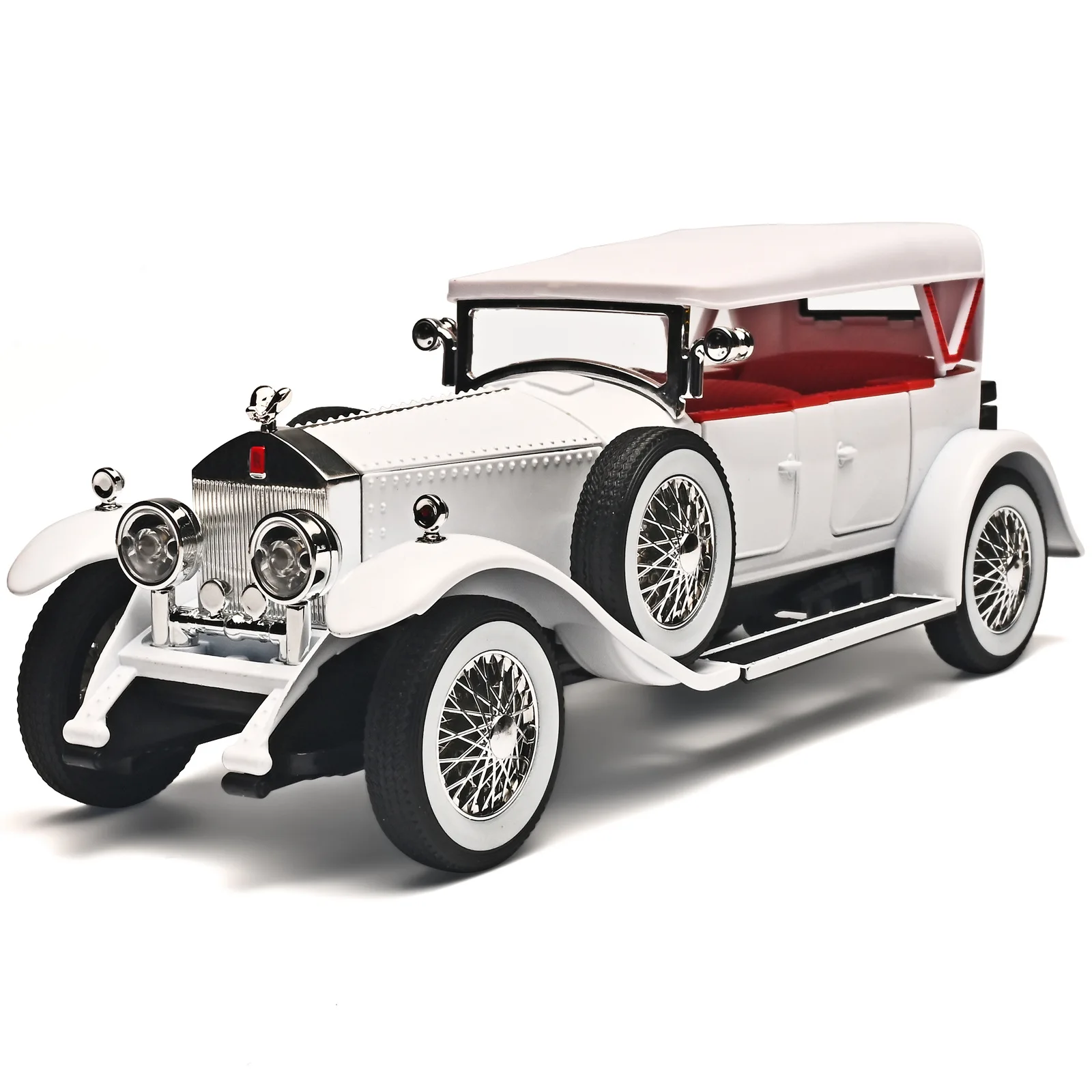 Simulation de voiture vintage en alliage, génération fantôme 1:24, collection de modèles de voiture, ornement, son et lumière, cadeau pour garçon