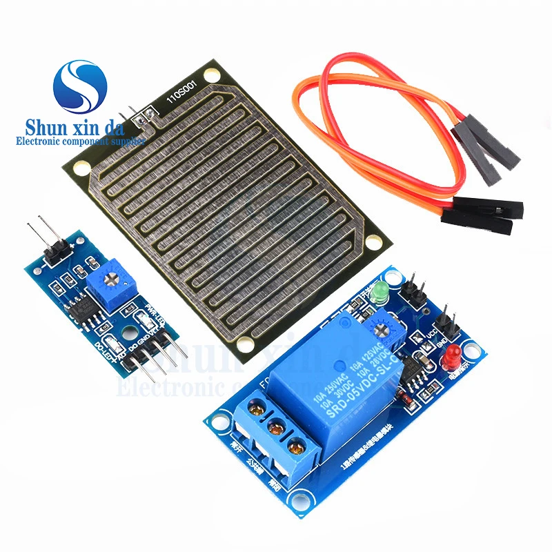 Snow Raindrops Detection Sensor Module Rain Weather Module Humidity For Arduino Relay Control Module Rain water sensor module