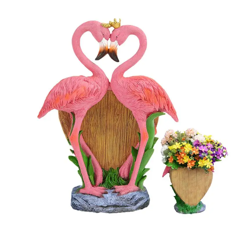 

Whimsical Flamingo Plant Pot Retro Country Yard Art Figurines for Creative Garden Ornaments and Charming Indoor/Outdoor Gifts