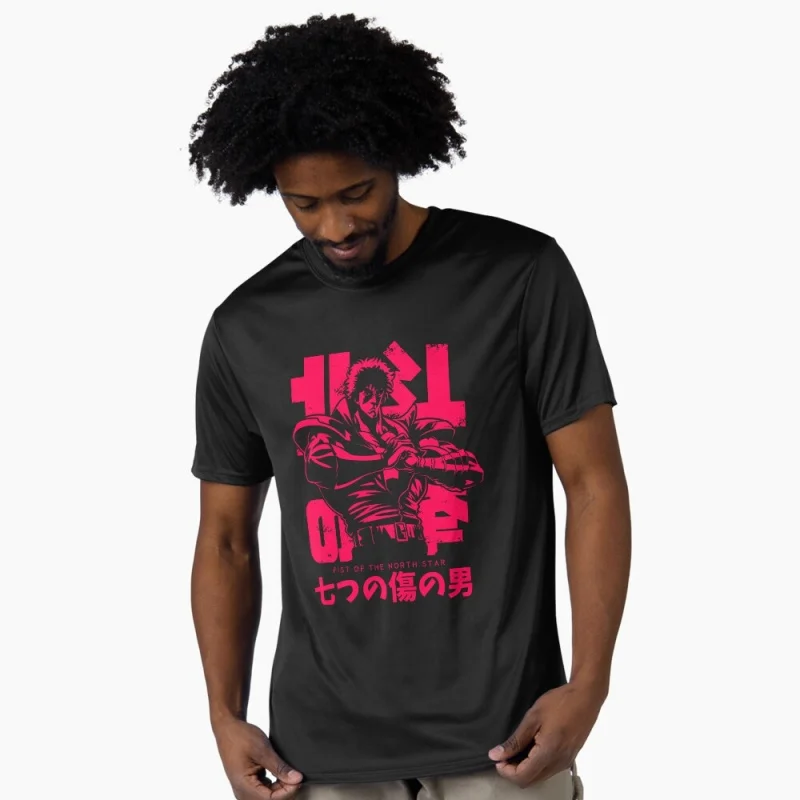 

367 Hokuto No Ken Kenshiro graphic tee Manga Fist of the North Star Anime T shirt Large size Tops 100% cotton print Y2K Clothes