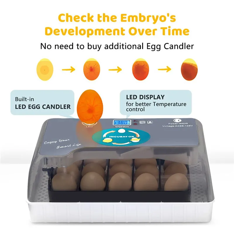 Fully Automatic Poultry Hatcher Machine Egg Incubator with Automatic Egg Turner Temperature Control