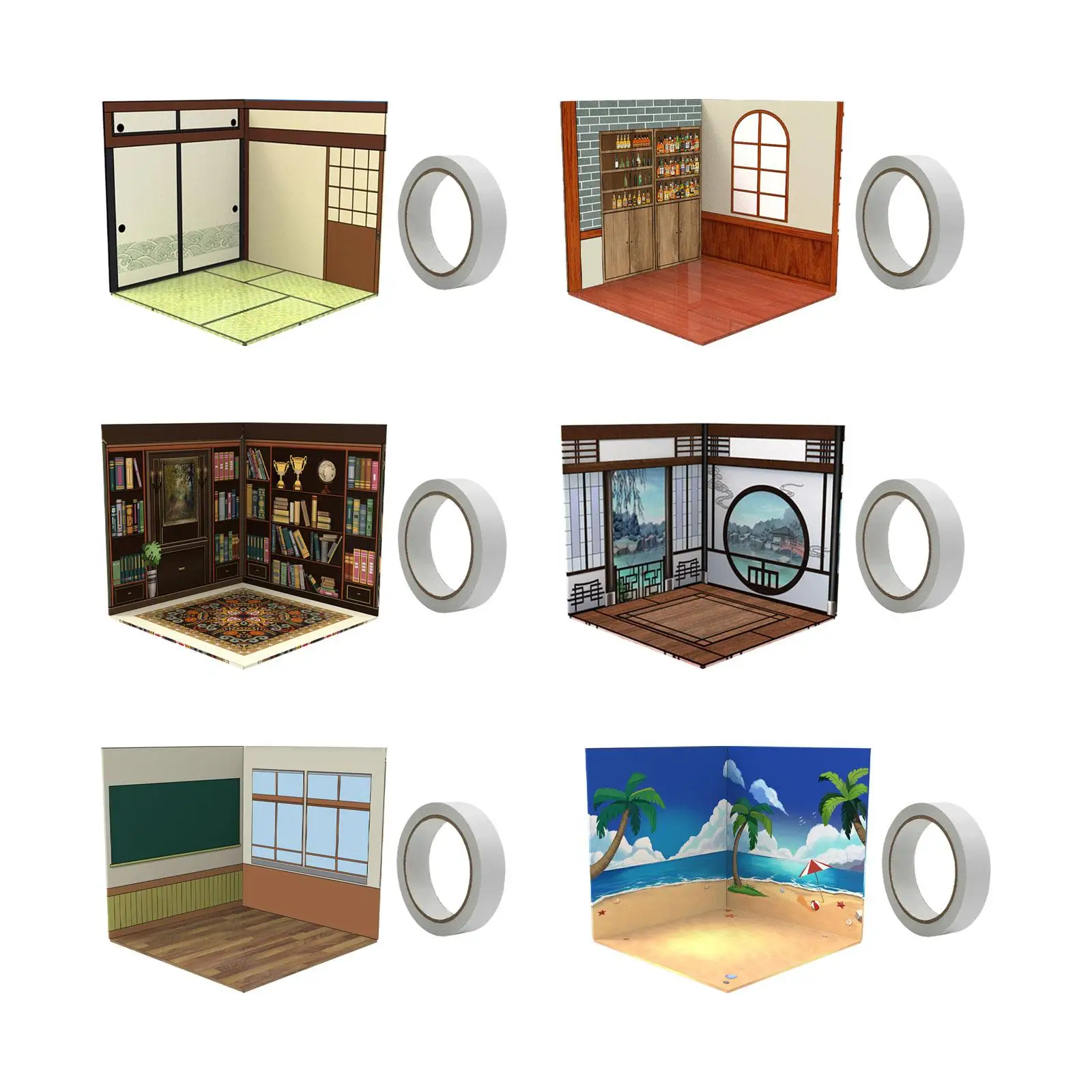 

1:12 фон для хранения фон для демонстрации модели сцены для экшн-фигурок Мини-куклы литый под давлением автомобиль сцена Игрушка Солдат сцена