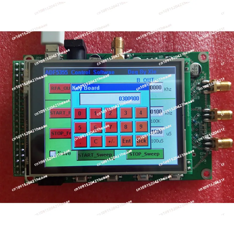 Suitable for ADF5355 color touch screen module sweep frequency signal source VCO microwave frequency synthesizer PLL