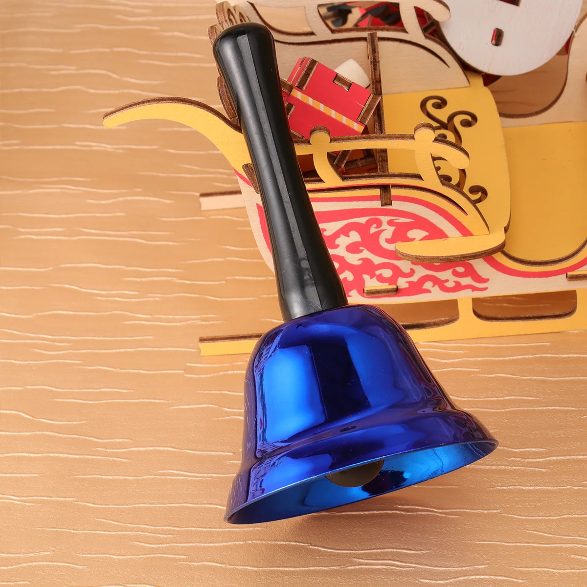 

1Pcs Metal Hand Bell Polished Iron Lightweight Loud Clear Sound Ergonomic Grip Ideal for School Home Hotel Christmas Musical