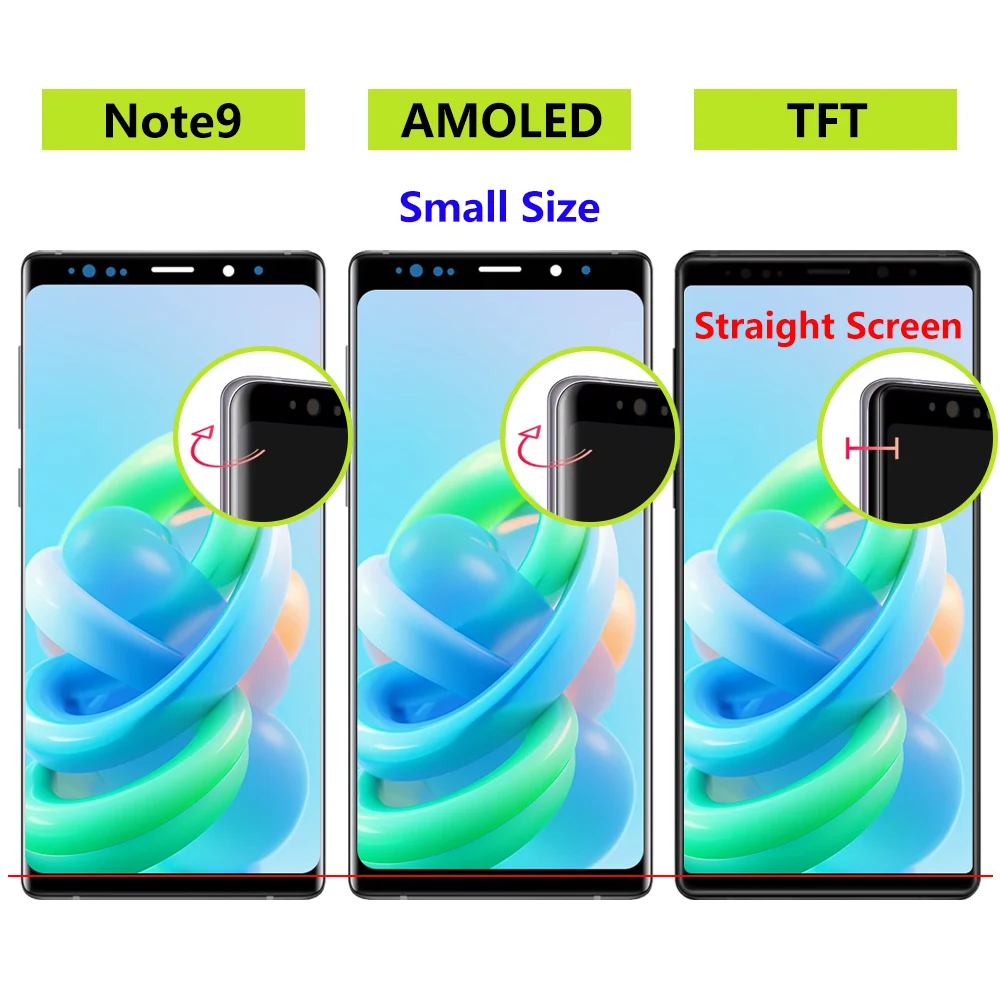 AMOLED for Samsung Galaxy Note9 N960F Lcd Display Digital Touch Screen with Frame for Samsung Galaxy Note 9 Screen Assembly