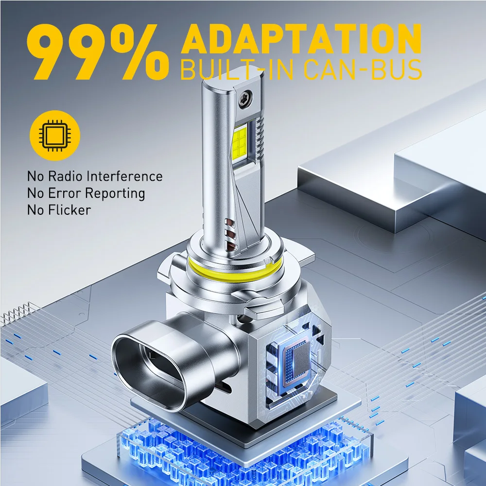 2 قطعة AUXITO 25000LM 80 واط 9012 HIR2 LED المصابيح الأمامية توربو Canbus لتويوتا كورولا أوبل فورد سيارة سوبر وايت عالية الطاقة 12 فولت