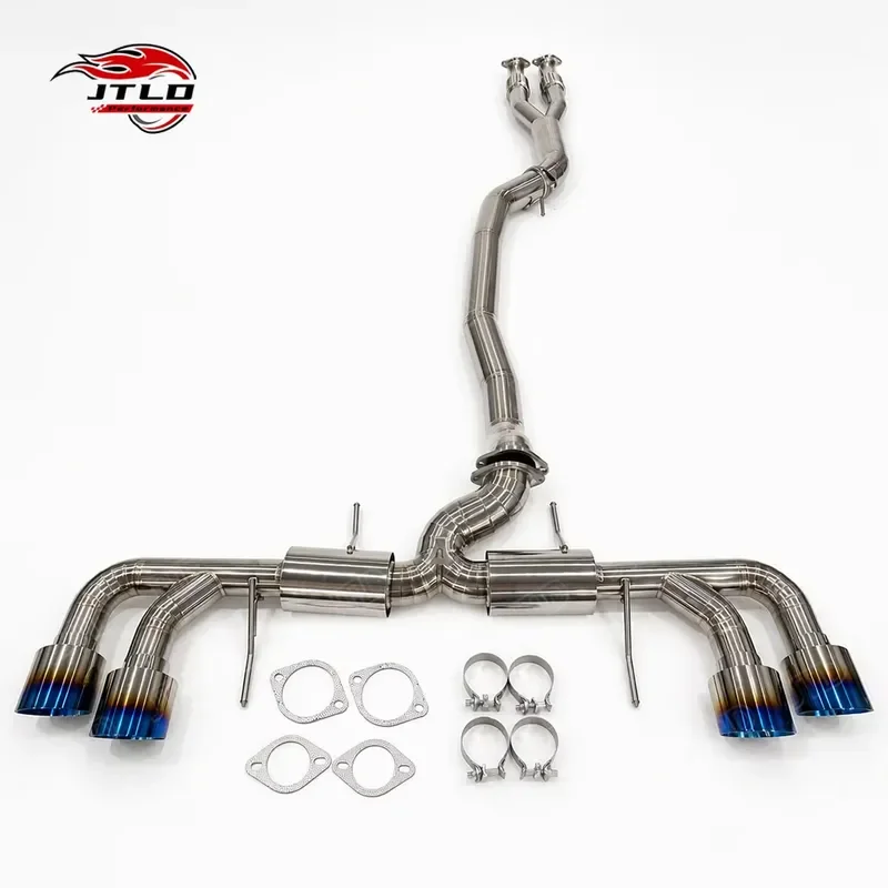 JTLD High Performance Titanium Catback Exhaust System for Nissan GT-R R35 VR38DETT 3.8L Twin Turbo Mid Rear Pipe Muffler