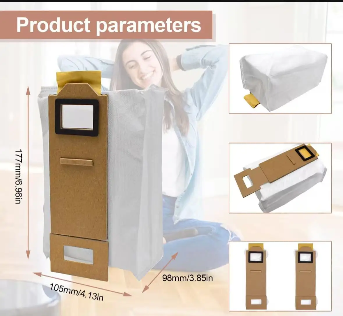 Dust Bags Roborock T7S T7S Plus S7 S7 Plus S7MAX S7 MAXV Vacuum Cleaner Dust Bag Household Sweeper Cleaning Tool Replacement