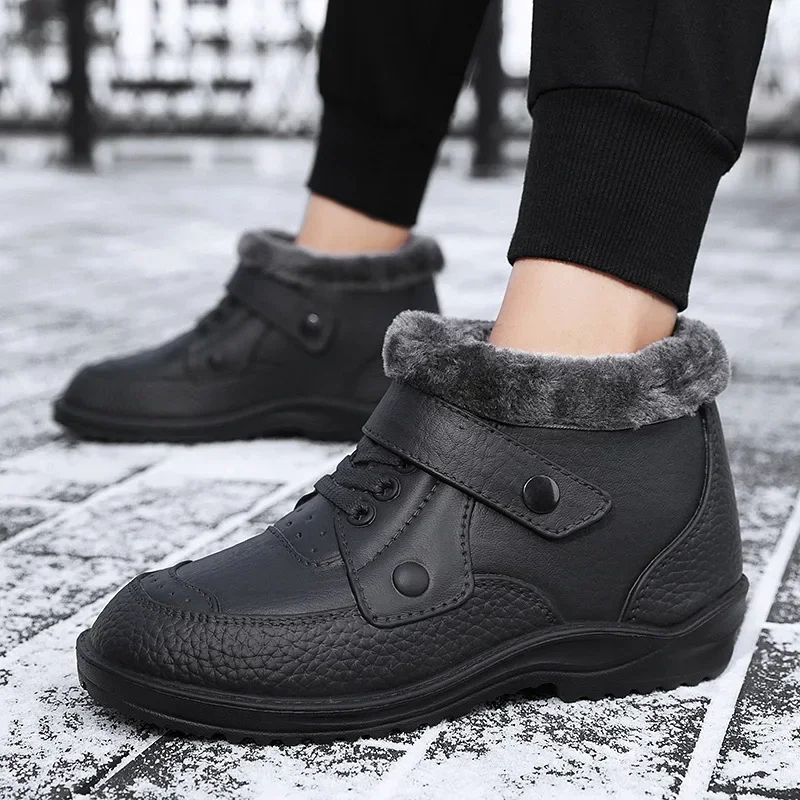 Waterproof Winter Boots for Women New Plush Snow Boots Women Ankle Boots Warm Black Couple Cotton Couples Platform Shoes