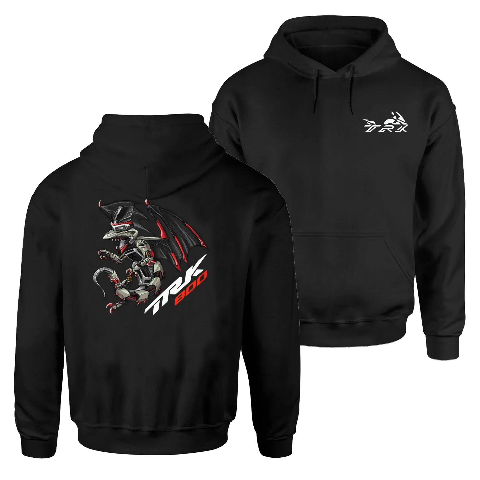 Classic Italian TRK 800 Motorcycle Dragon Inspired Pullover Hoodie Comfortable Cotton Casual Mens Sweatshirt Rider Streetwear