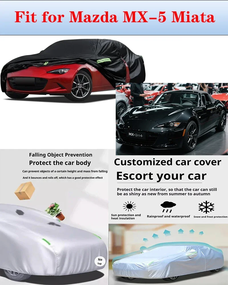 

Car Cover Custom Fit for Mazda MX-5 Miata Waterproof All Weather for Automobiles Full Exterior Cover Sun Rain Snow Protector