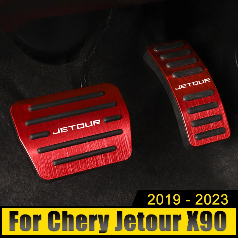 

For Chery Jetour X90 2019 2020 2021 2022 2023 Aluminum Car Fuel Accelerator Brake Pedals Cover Non-Slip Case Pads Accessories