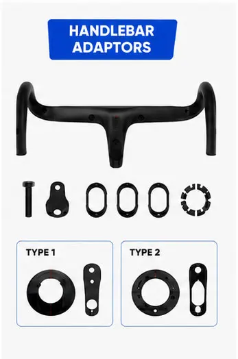 T1 No-Logo-Rennradlenker aus Vollcarbon mit interner Kabelführung, integriertem Cockpit für 360-380 mm mit Montagespacer. – Detail 7