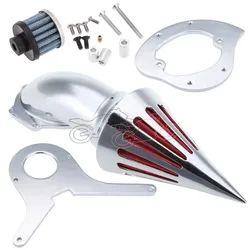 High Quality Billet Aluminum Motorcycle Chrome Metal Cone Spike Air Cleaner Intake Filter Kit For Honda Shadow Aero VT 750 750C