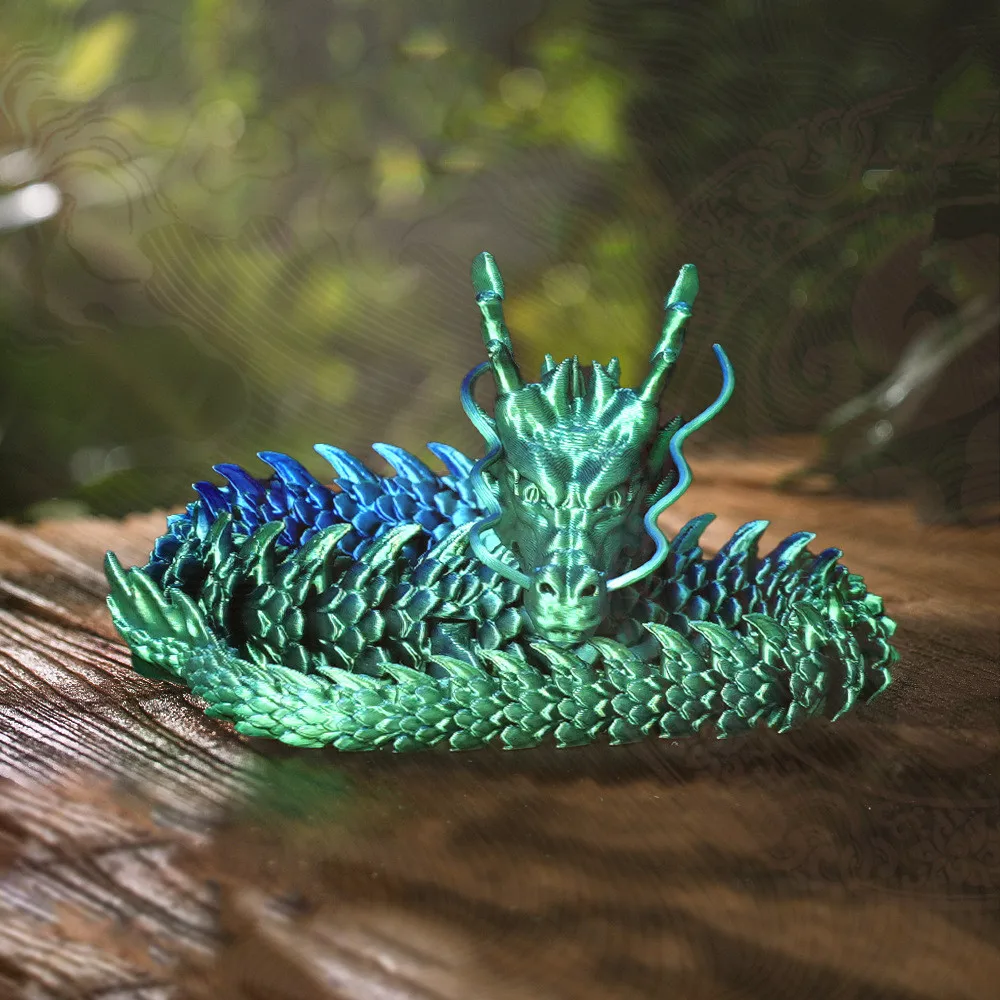 Drache 3D Model: Elegante und bewegliche Drachenfigur für Zuhause, Auto und Büro