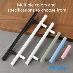 Colored Dresser Drawer Pulls And Knobs Kitchen Cabinet Door Handles Children Room Wardrobe Pulls White Orange Blue Green Black