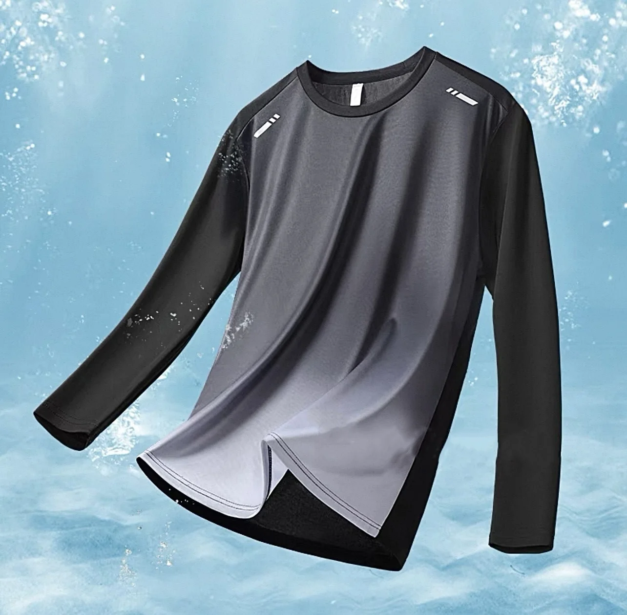

Spring Autumn Daily Casual Men's Long-Sleeved T-Shirt 3D Printed Pullover Tops New Street Fashion Gradient O-neck Men Clothing