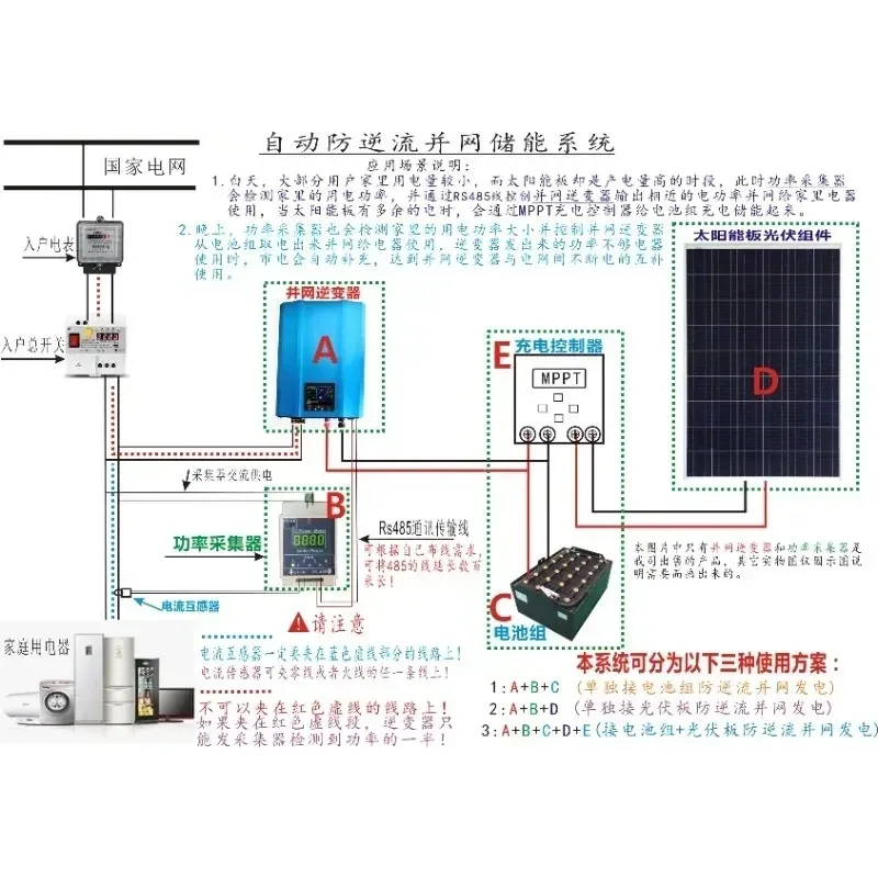 Anti backflow 1000W1200W photovoltaic grid connected inverter can be connected to  Limited WIFI mobile phone monitoring