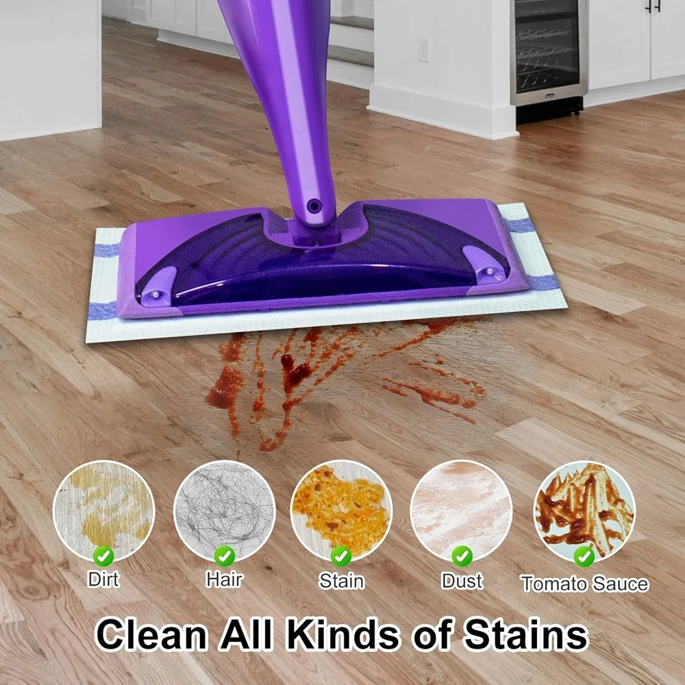 24PCS Mop Pad Refills for Swiffer Wet Jet Hardwood and Floor Spray Mop Disposable Multi-Layer Dry Mop Pads Refill