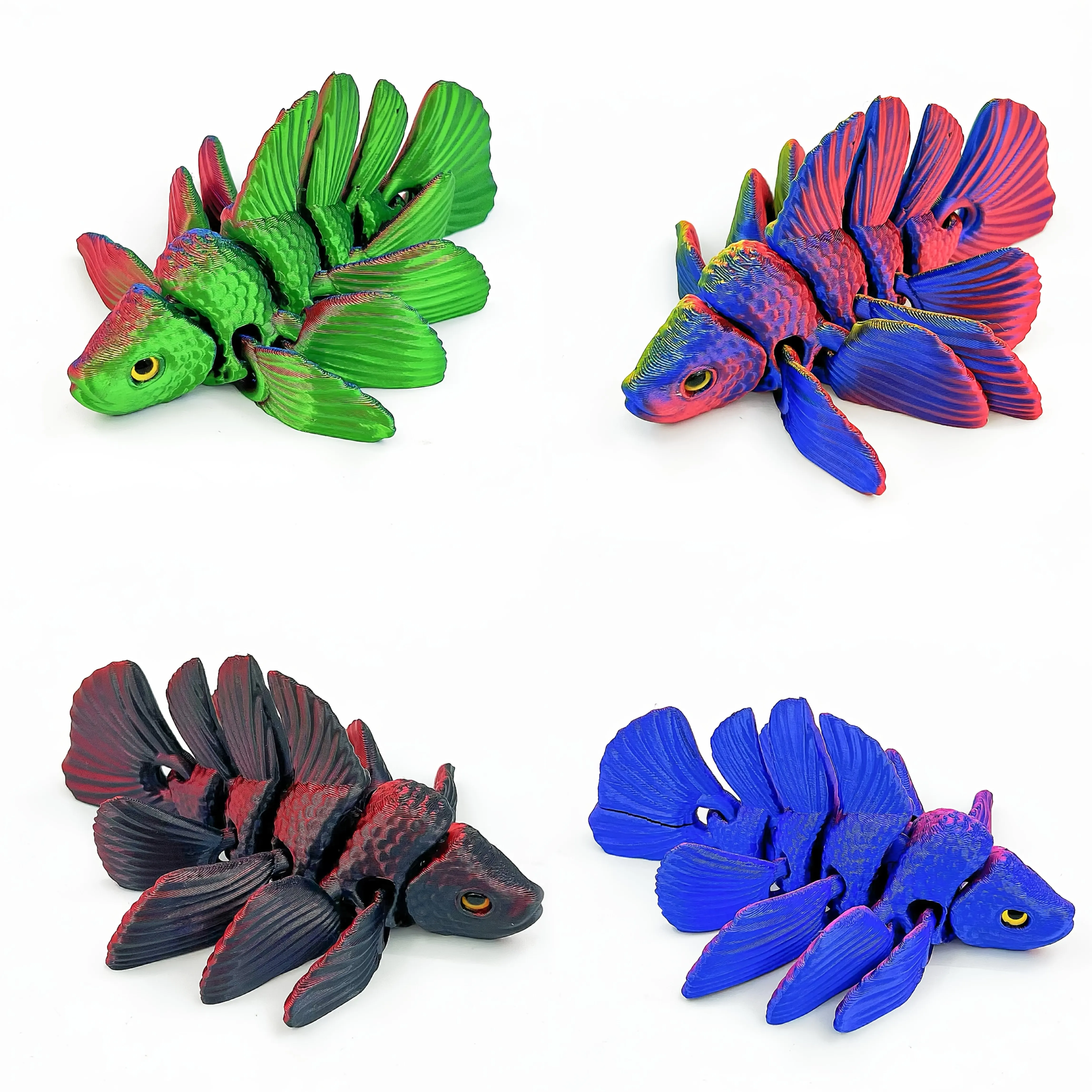 

3D printed goldfish Christmas gift creative gradient color goldfish, fish tank landscaping, home decor