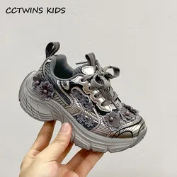 Girls Sneakers Autumn Toddler Kids Brand Sports Running Trainers Children Shoes Fashion Flower Breathable Soft Sole Platform