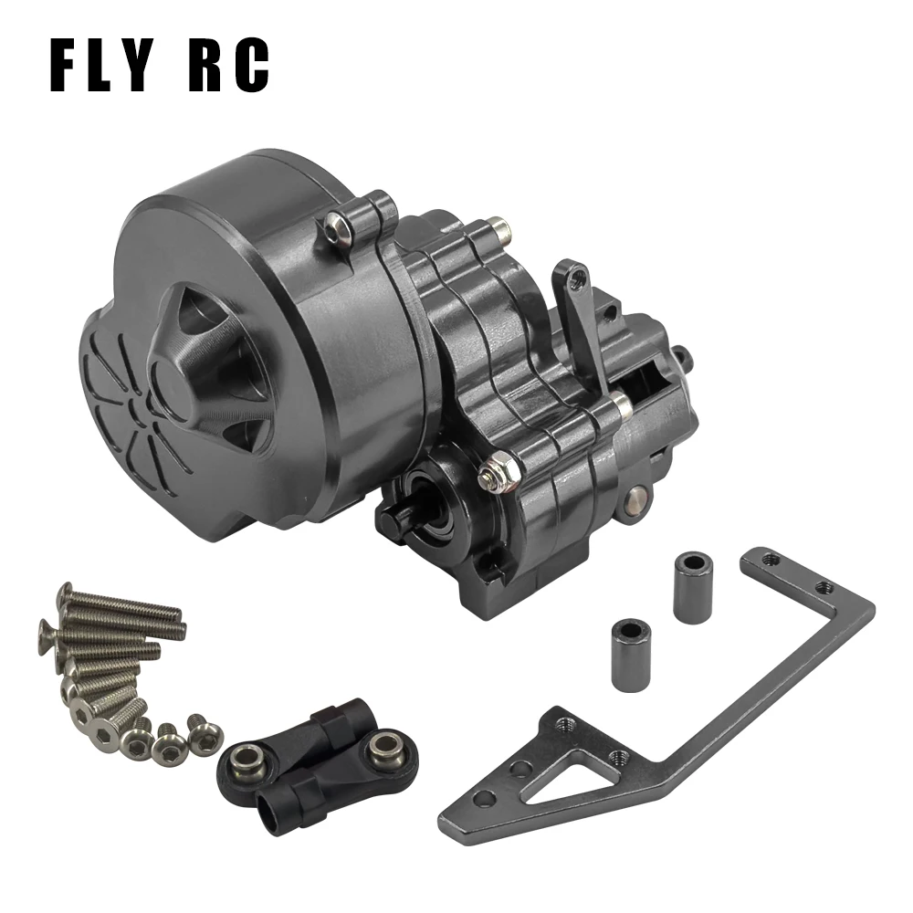 Metal Transmission Cutoff Gearbox Gear Box with Gear For 1/10 Accessories Axial Scx10 Scx10 ii 2 Upgrades Parts Rc Crawler Car