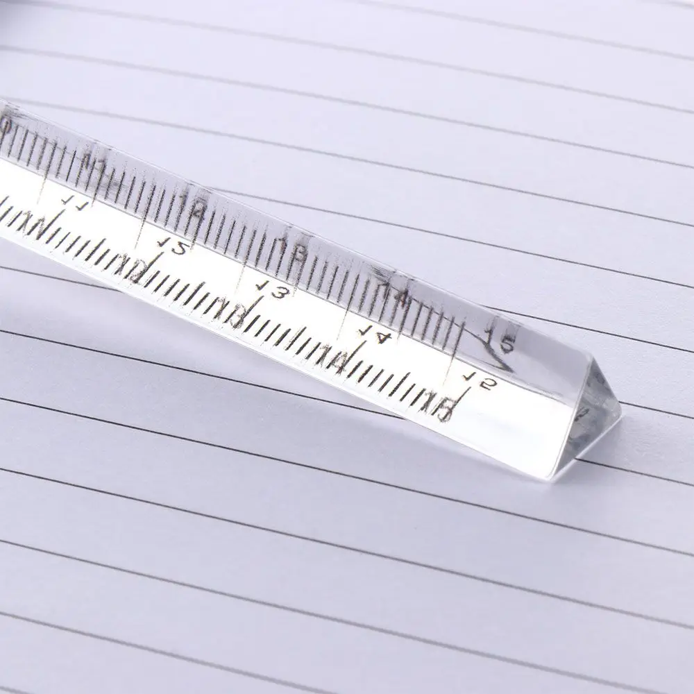 School Office Supplies Engineer 15cm Stationery for Artists Designers Measuring Tools Straight Ruler Transparent Triangle Ruler