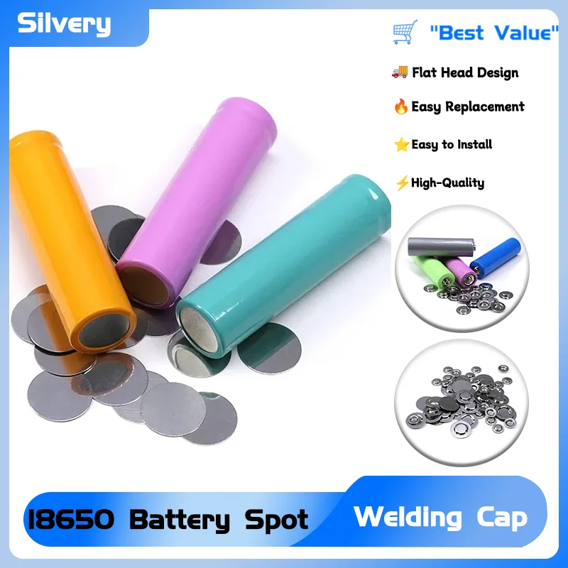 

Alternative Negative Electrode Flat Head Gasket DIY Batteries Accessories tools 18650 Lithium Battery Positive Spot Welding Cap