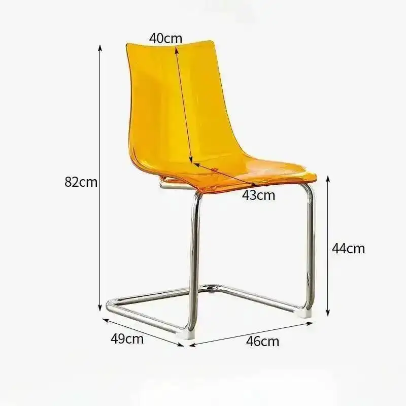 Transparent Glass Dining Beauty Chairs Comfy Bedroom Work Dining Room Chairs Outdoor Silla Comedor Home Furniture OK50CY Single