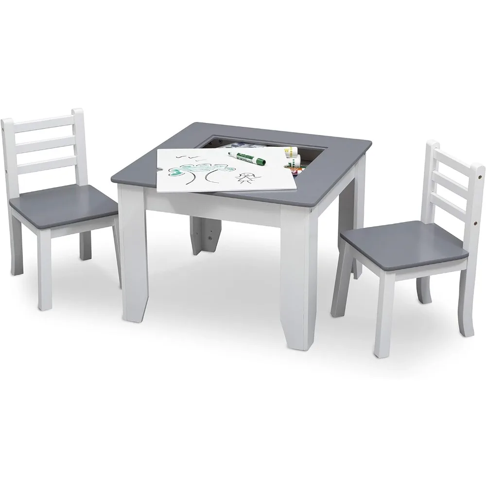 Delta Children Chelsea 3-Piece Table and Chairs Set with Storage