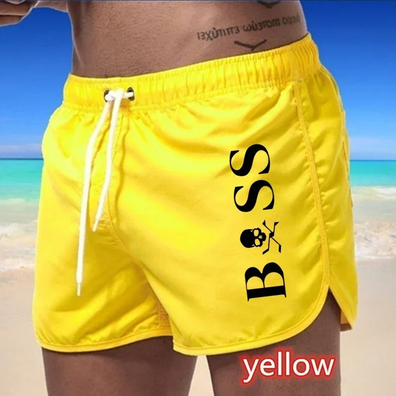 Men\'s beach shorts, sexy swimsuit, colorful swimsuit, surfing suit, informal quick drying sports pants, 2024