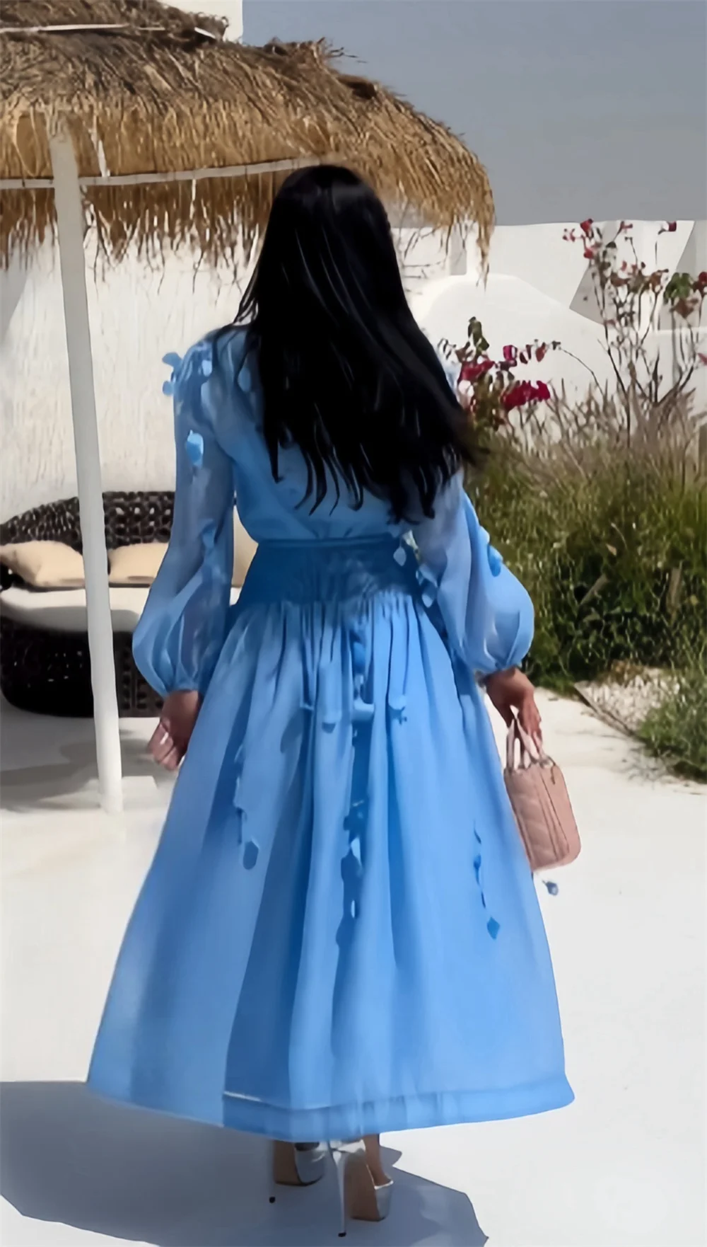 Customized Saudi Arabia Prom Dress Dearin High Collar A-line Ankle Length Skirts Applique Bespoke Occasion Dresses Evening Forma