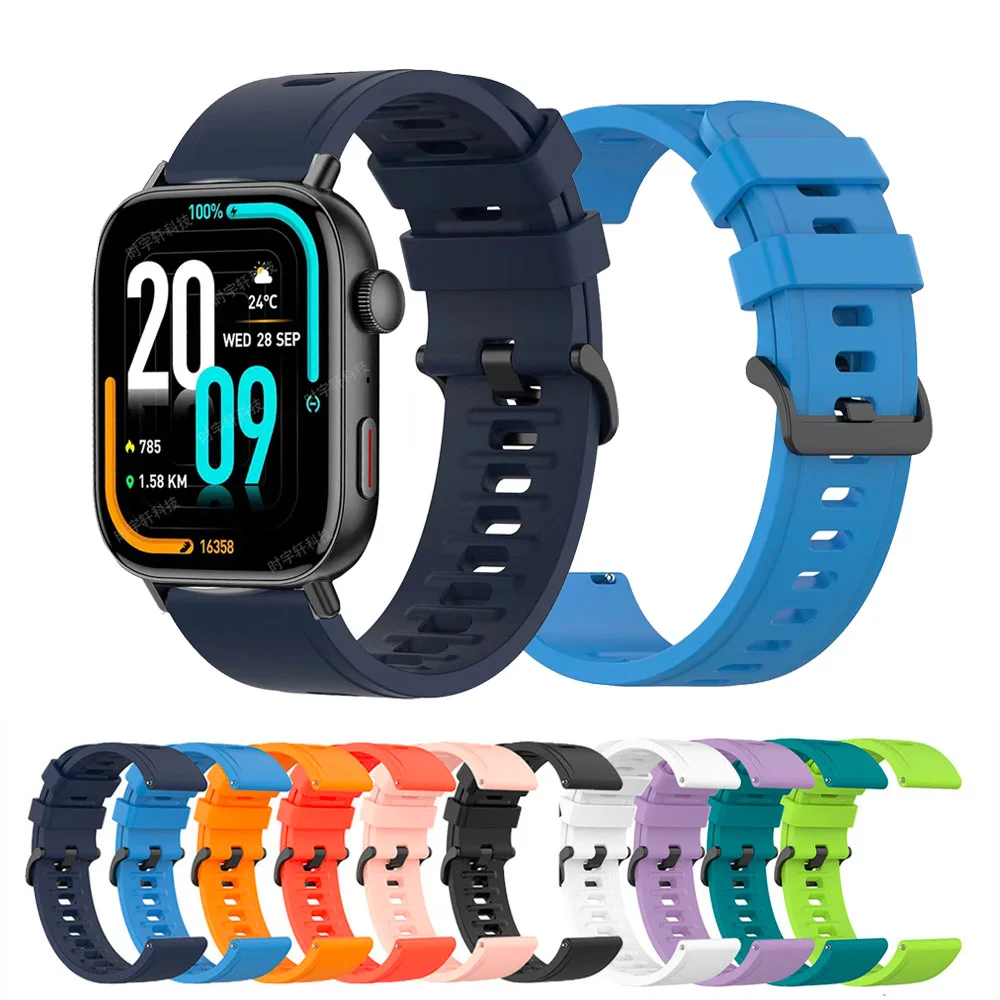 Para colmi c8 max pulseira de relógio silicone 20mm 22mm banda para colmi c81 c61 c60/p81/p28 plus/p8 p73 p71 p68 p60 pulseira inteligente correa