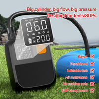 Portable Paddle Board Pump 25PSI High Pressure Electric Air Compressor Pump Power Bank with 6 Nozzles For Inflatable Boat