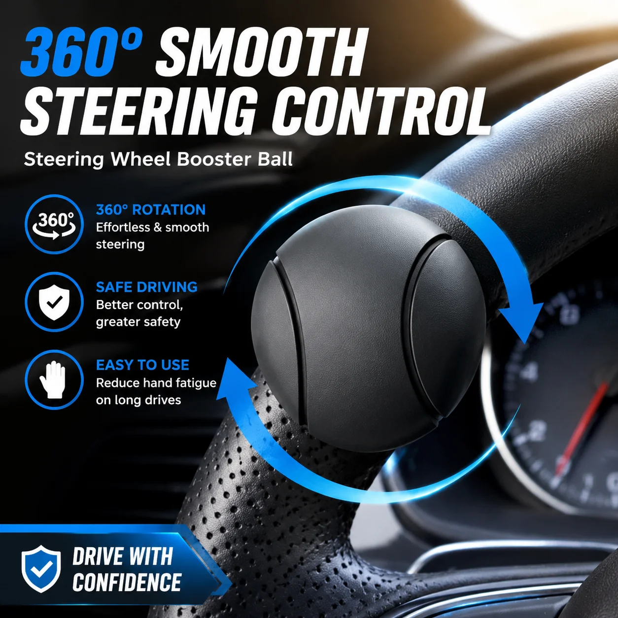 botao-de-silicone-para-volante-com-facil-aderencia-360-°-rotacao-suave-com-operacao-com-uma-mao-com-rolamento-de-metal-integrado-e-empunhadura-antiderrapante
