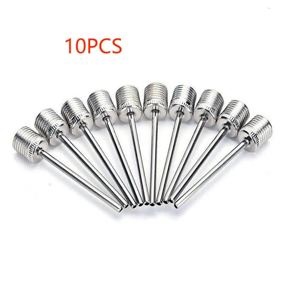 

10PCS Sport Ball Needle Inflating Pump For Football Basketball Soccer Inflatable Air Valve Adaptor Stainless Steel Pump Pin