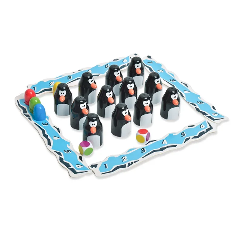 Multiplayer Penguin Board Game Kids Memory Match Puzzle Toy Wooden Exploring Chess Parent-child Table Game for 2-6 Players Party