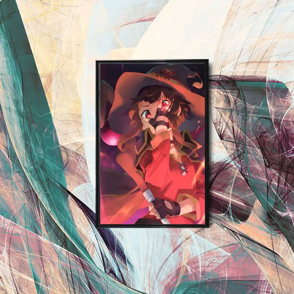 Goddess Aqua KonoSuba Megumin Poster HD Art Sticky Wall Waterproof Home Living Room Bedroom Bar