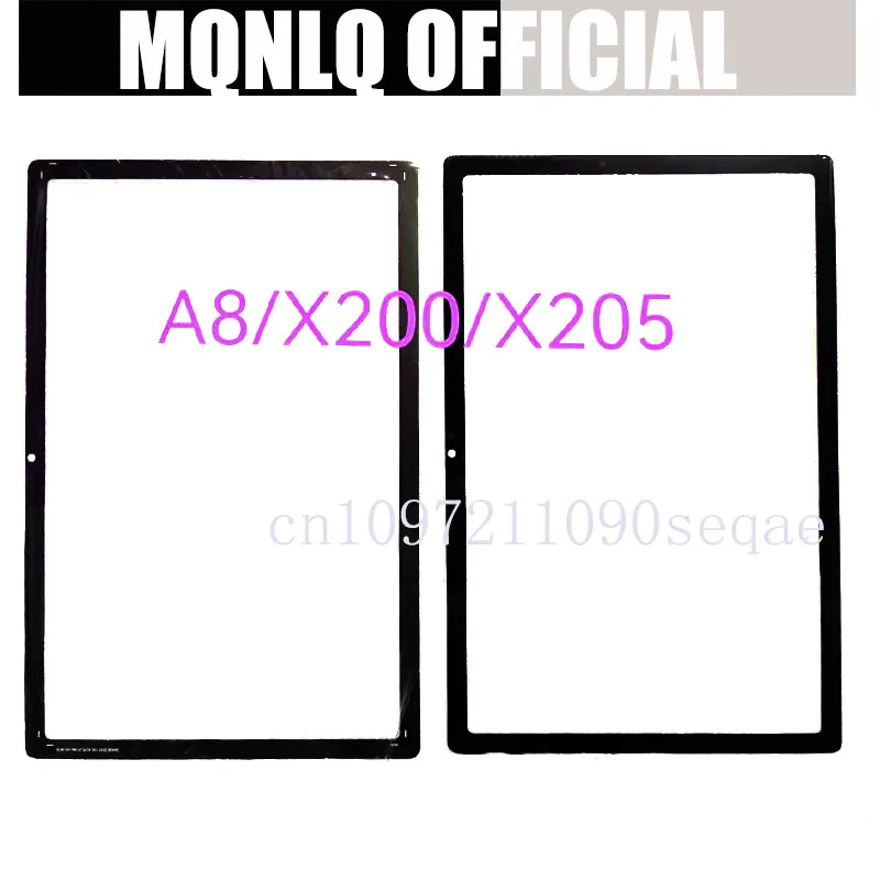 For Samsung Galaxy Tab A8 SM-X200 SM-X205 Front Screen Outer Glass With OCA Glue Tablet LCD Display Replacement Parts