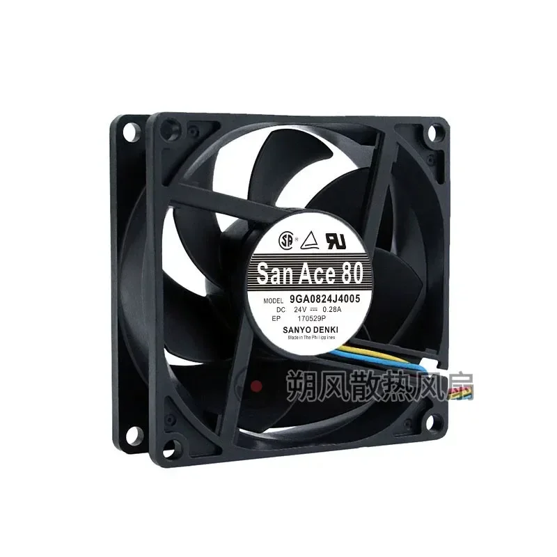 for Sanyo 9GA0824J4005 80x80x25mm 24V 0.28A PWM Temperature Control Speed Regulation High Performance Cooling Fan