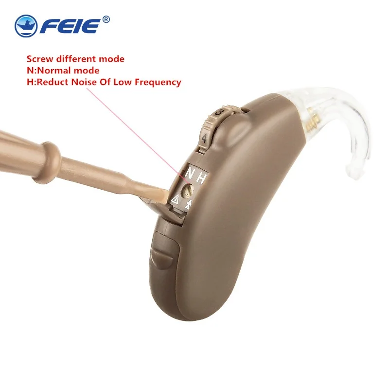 BTE High Power Elderly People With Severe Hearing Loss Rechargeable Hearing Aid Headset, Sound Amplifier Is Not Programmable