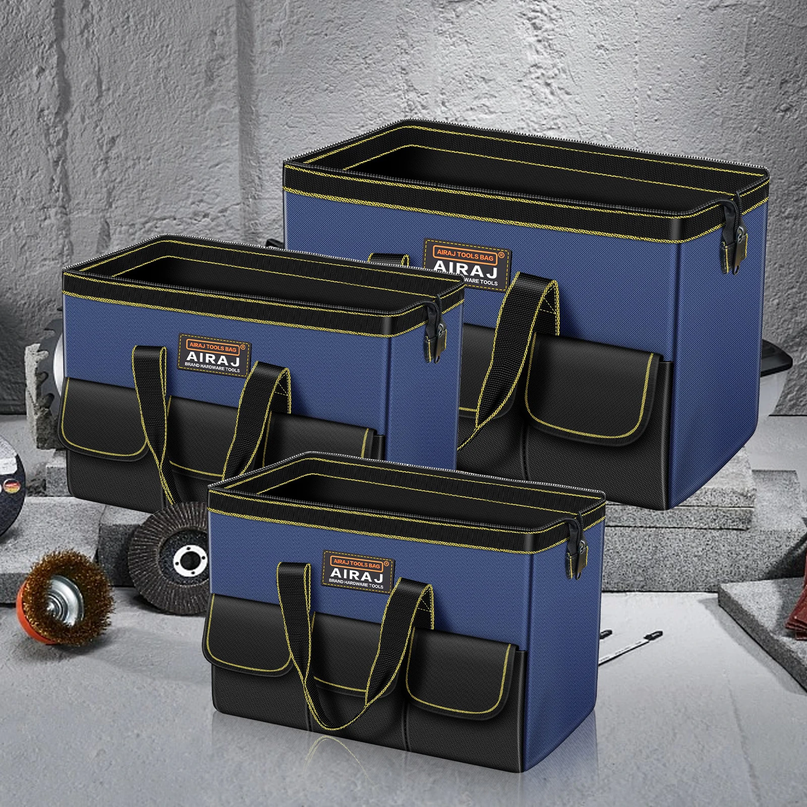 

AIRAJ 13/16/18 INCH 3Pcs Tool Bag Multi-functional Strong and Durable Oxford Thickened Woodworking Storage Portable Handheld Bag