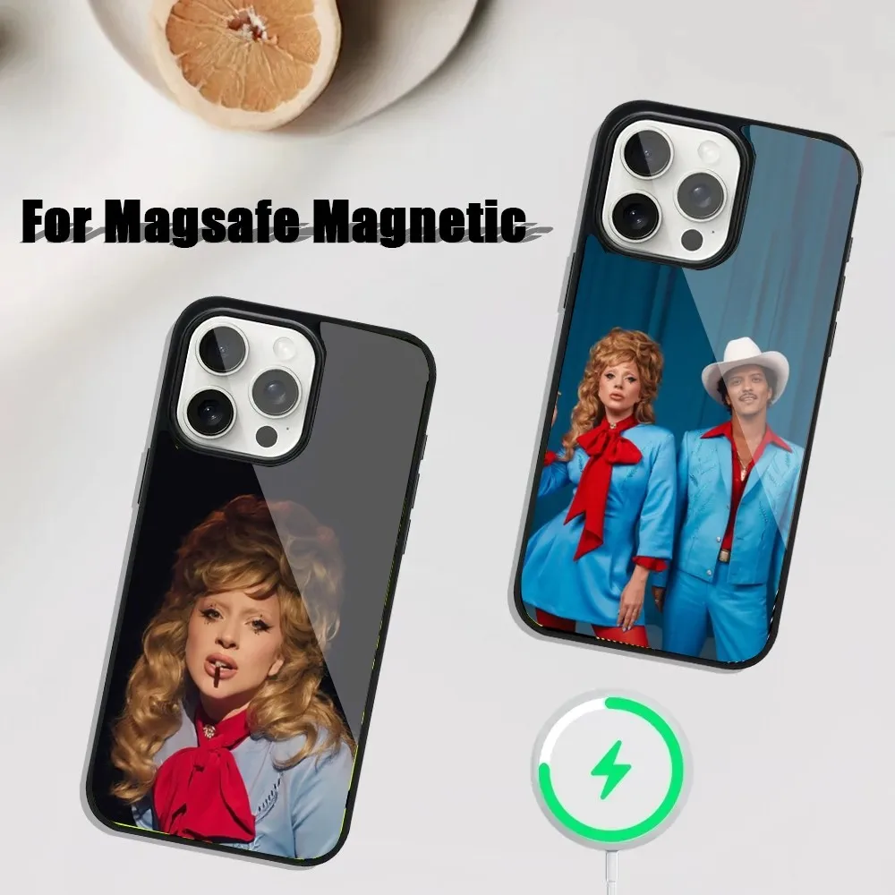 

L-Lady Singer G-Gaga Die With A Smile Phone Case For iPhone 16,15,14,13,12,Plus,Pro,Max Mini Magsafe Magnetic Wireless Charging