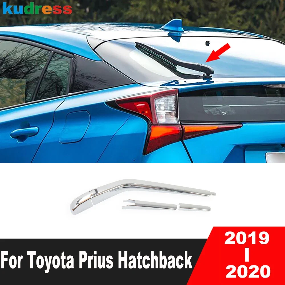 

Rear Window Wiper Cover Trim For Toyota Prius 2019 2020 Hatchback Chrome Car Tail Windshield Wipers Arm Blade Frame Accessories