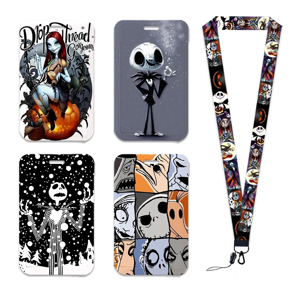 The Nightmare Before Christmas Lanyard ID Card Cover Pass, Mobile Phone Danemark ge Holder, Key Ring Neck Straps, Medical Accessrespiration