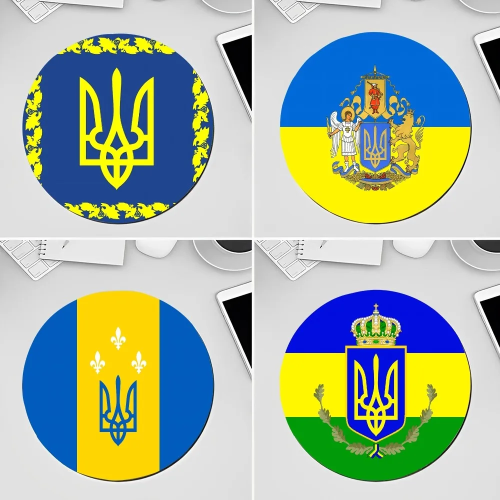 

U-Ukraine Flag Mousepad Rubber Small Speed Version Game Computer Keyboard Office Table Mat PC Laptop Mouse mat Writing Desk Mats