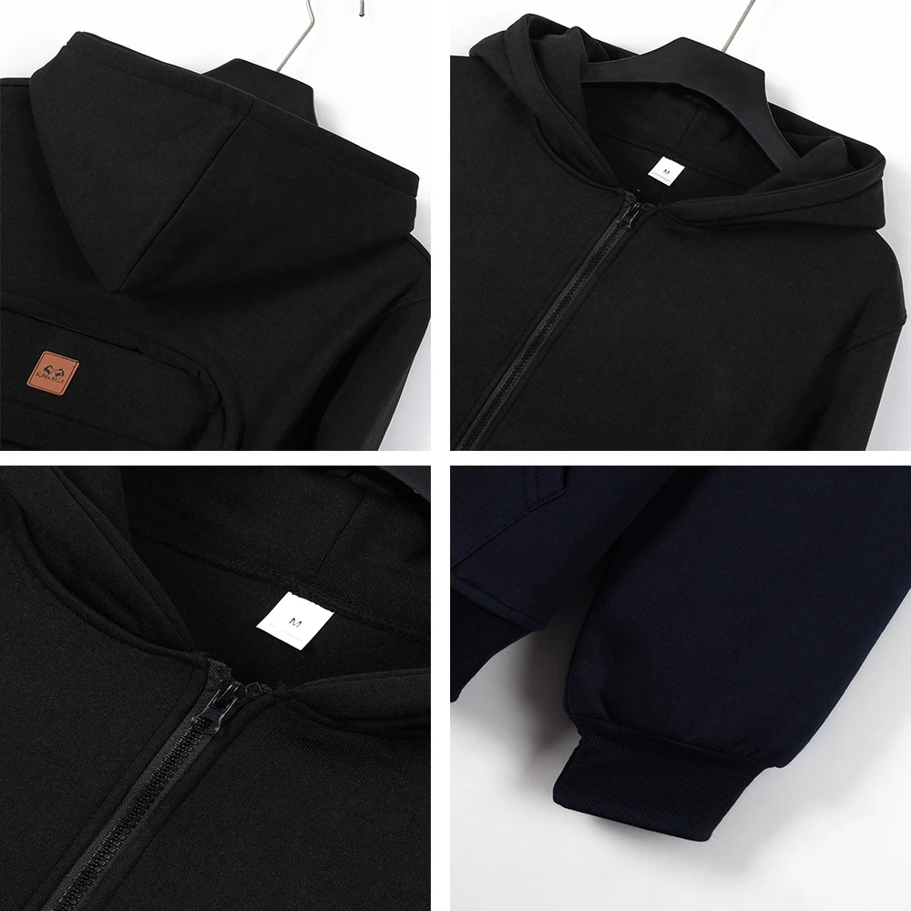 Polarshe Maßgeschneiderter Hoodie Neues Kapuzen-Sweatshirt Rucksack-Design Tasche auf der Rückseite Minimalistisches Top für Herren Streetwear Lose Jacke
